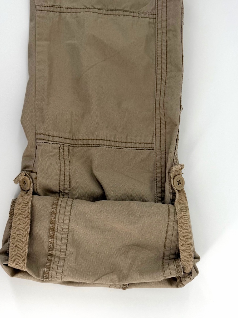 Aeropostale Y2K Convertible Cargo Hiking Pants Khaki 7/8R Gorpcore Utility - Picture 8 of 15